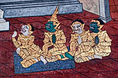 Detail from a mural painting with a 'Ramakien' motif - Thai version of the Indian Ramayana - from the temple complex of the Emerald Buddha, Bangkok (late 18th century) 